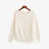 Elegante top de punto liso, ajustado, para el invierno 2026, talla grande, corte holgado y favorecedor, perfecto como capa interior para mujer, estilo 25232