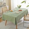 Toalha de Mesa Retangular Simples Moderna Algodão e Linho Antiderrapante Mesa de Chá Toalha de Mesa Doméstica Tecido Tapete de Mesa Atacado Padrão Floral Tridimensional
