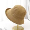 2024 Nuevo Gorro de Punto Rizado para Mujer, Sombrero de Sol para Primavera y Verano, Sombrero de Copa, Nuevo Sombrero de Sol para Viaje