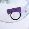 Corbata de Lazo Tejida para Otoño e Invierno Cuerda para el Cabello Color Caramelo Dulce Versátil Sencilla Banda Elástica Diadema Linda Accesorios para el Cabello para Niñas