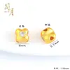 Cuentas Cilíndricas con Agujero Pasante del Mantra de Seis Palabras Esmaltadas Chapadas en Oro Accesorios para Joyería DIY Versátiles Monedas con Agujero Pasante Accesorios Venta al por Mayor