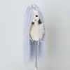 Peruca para Boneca BJD 346 Folha Luo Li Acessórios de Cabelo para Vestir Boneca Franja Longa Cabelo Longo Liso Múltiplas Cores Disponíveis