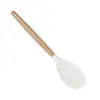 Conjunto de Utensílios de Cozinha de Silicone com Cabo de Madeira Conjunto de 12 Peças com Balde de Armazenamento Espátula Antiaderente para Cozinha Conjunto de Doze Peças em Estoque