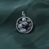 Colgante de Pez Koi Estilo Vintage de Plata de Ley 925 Colgante de Etiqueta de Joyería de Plata Retro Venta al por Mayor