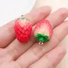 Acessórios de joias de resina DIY novos, pingentes de frutas tridimensionais simulados, colar, pulseira, pingente de morango, laranja, maçã