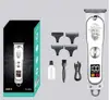 Cortapelos Eléctrico con Pantalla Digital LCD Transfronterizo para Salones de Peluquería, Recortador de Pelo Eléctrico Profesional para Esculpir y Estilizar el Cabello para Hombres, Cortapelos Eléctrico