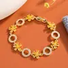 Pulsera de Flor de Circonia Multicolor de Venta Caliente Transfronteriza, Exquisita para Niñas, Círculo de Flor de Amazon, Estilo de Nicho de Lujo Ligero para Mujeres