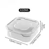 Caja de plástico para congelador, caja para carne congelada, caja para conservar verduras congeladas, caja de almacenamiento transparente sellada.