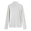 Camiseta interior de cachemir de cuello medio para otoño e invierno, ligera y cómoda, no apretada, lujosa, minimalista, clásica, perfecta para usar en capas, top interior para mujer