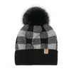 Gorros de Invierno 2026 para Hombres y Mujeres, Gorros Pullover Versátiles Casuales para Exteriores, Gorros de Esquí con Forro de Felpa, Gorros Clásicos de Punto a Cuadros al por Mayor