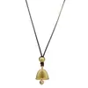 Collar Largo Estilo Coreano Ins Corazón Plateado con Cascabel y Cordón Negro para Mujer, Cadena para Clavícula Simple Versátil de Lujo Ligero Nicho