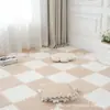 Tapete de Chão Patchwork Estilo Minimalista em Estoque, Cor Sólida, Atacado Transfronteiriço Temu, Tapete de Chão Lavável Antiderrapante de Cobertura Total para Sala de Estar e Quarto