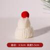 Gorro de Navidad Lindo Mini Rojo Tejido Pequeño Gorro Pinza para el Cabello Accesorio para el Cabello Gorro para Botella de Vino Decoración de Disfraz Navideño