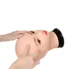 Modelo de Cabeza Humana de Silicona Falsa para Práctica de Masaje de Acupuntura Facial, Molde de Cabeza para Lavado Facial y Otros Propósitos