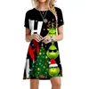 Interesante Muñeco de Nieve Navideño 2024 Comercio Exterior Transfronterizo Nueva Moda Lindo Estilo Navideño Holgado Casual Manga Corta