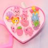 Novo anel infantil de desenho animado para meninas, joias de princesa, cristal, gema, diamante, meninas