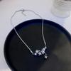 Collar con colgante de estrella de circón, delicado y dulce, para clavícula, para mujer, de lujo, de alta calidad y con luz blanca fresca.
