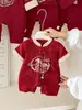 2026 Verano Ropa Hanfu de Verano para Niños Traje de Verano Estilo Chino para Bebé Traje Tang para Bebé de un Año Ropa Formal Conjunto de Estilo Nacional