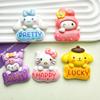 Placa de sujeción serie Sanrio serie brillante resina diy accesorios de joyería funda para teléfono móvil material parche para zapatos con agujeros