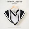 Otoño e Invierno Hebilla Magnética Borde de Color Tejido Triangular de Doble Cara Toalla Pequeña Dorada para Mujer Protección para el Cuello de Alta Calidad Chal para el Cuello