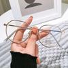 2022 Pequeno Livro de Equitação Vermelho Anti-azul Metal Flat Glasses Shake Tone Live Myopia Plain Glasses Estudantes com Miopia