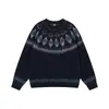Suéter Grueso de Punto Fair Isle Rojo Atmosférico para Hombre, Atuendo de Invierno para Año Nuevo y Navidad, Ropa de Punto para Pareja Estilo Perezoso