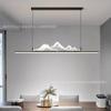 Lámpara de Araña de Restaurante Moderna Simple Lujo Ligero Nórdica Comedor Mesa de Comedor Bar Minimalista Lámpara de Araña Larga LED Lámparas Zhongshan