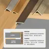 Tira de Acabamento de Borda em PVC para Piso de Madeira, Cor de Madeira, Tira de Acabamento de Borda em Forma de 7, Tira de Acabamento de Soleira em Ângulo Reto, Tira de Vedação de Borda em Forma de L com Textura de Madeira Sintética