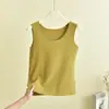 Novo Colete Térmico Feminino Outono/Inverno 2026, Forrado com Fleece e Espessado, Top Confortável de Cor Sólida para Camadas