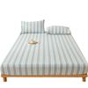 Sábana de algodón para cama individual o doble, de algodón lavado teñido con hilo de algodón, para dormitorio de estudiantes, universal para todas las estaciones, para madres y bebés.