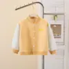Chaqueta de Béisbol para Niños Otoño Nueva Patchwork en Mangas Cárdigan Casual Estilo Coreano para Niños Ropa Linda de Otoño Chaqueta
