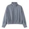 Chaqueta Bomber de Cuadros Versátil Elegante para Mujer Estilo Europeo y Americano Transfronterizo 2026 Nueva Moda 3046210