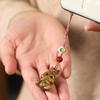Guochao Mori Antiguo Conejo Lindo Bendición Creativa Personalidad Lindo Conejo del Zodíaco Cadena para Teléfono Móvil/Colgante para Bolso para Pareja Hombres y Mujeres