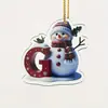Adornos Colgantes al por Mayor Regalos Navideños Árbol de Navidad Transfronterizo Muñeco de Nieve Navideño Colgantes Acrílicos Decoraciones Navideñas