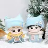 Ropa linda de muñeca de 10 cm para muñecas de algodón, cuerpo de estrella de mar, cuerpo normal, sombrero de orejas de gato, conjunto de overol, disfraz de muñeca