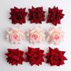Cabeza de Rosa de Terciopelo Simulado Pastel Horneado Rosa Roja Material para Corsage Flor Decorativa para Ropa Flor de Boda