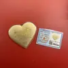 Insignia Corporativa Personalizada Logo Oro Puro 999 Pastel de Corazón Dulce Regalo de Confesión para Novia Lote de Oro Shuibe