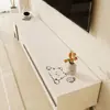 Tapete de Mesa Simples Off-White para Gabinete de TV para Uso Doméstico, Toalha de Mesa de Couro de Alta Qualidade, Impermeável e à Prova de Óleo, Resistente a Manchas e Desgaste