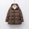 Jaqueta Puffer Chixin 90 Veludo Novo Padrão Nacional Comprimento Médio Penas de Pato Brancas Feminina com Capuz Espessada Inverno