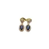 Venta al por mayor de fábrica Pendientes Populares de Zafiro Natural Plata S925 Incrustados Piedra Principal 3*5 Joyería de Lujo Venta Directa de Fábrica
