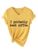 Probablemente necesito una camiseta casual, cómoda y versátil de mujer con cuello en V y manga corta de Amazon o Wish