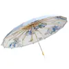 Sombrilla de Color con 16 Varillas, Doble Uso para Sol y Lluvia, Sombrilla de Protección Solar, Sombrilla Plegable Doble para Persona, Ampliada, Engrosada y Reforzada, 70% de descuento