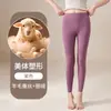 Pantalones térmicos finos en tallas grandes para otoño e invierno, sin costuras, de cintura alta, con forro polar añadido, adelgazantes, hechos de lana y seda, disponibles para venta al por mayor