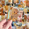Adesivos Fofos e Adoráveis de Urso Manteiga, Acessórios de Pelúcia Desenho Animado, Decoração DIY para Capas de Tablet e Celular
