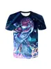 Camiseta Digital 3D Transfronteriza para Hombre Leyenda de Ceda Aliento de lo Salvaje Anime Manga Corta para Adultos