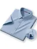 Camisa de Lino y Algodón Nueva Casual de Negocios Mezcla de Algodón y Lino Resistente al Desgaste Versátil para Hombre Manga Corta Transfronteriza En Stock
