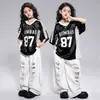 Ropa de Danza Jazz para Niñas, Moderna Versión Coreana, Jazz Street Dance, Atuendo de Rendimiento Infantil Moderno y Holgado, Verano