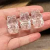 Al por mayor Purificación Corporal Piezoeléctrica Tela de Cristal Blanco Accesorios de Oso Juguete Hecho a Mano DIY Pulsera Collar Cuentas Espaciadoras con Cuentas