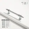 Manija de Puerta de Armario de Aleación de Zinc Estilo Francés, Tirador Sólido Minimalista Moderno Plateado Brillante Cromado de un Solo Agujero para Cajón y Gabinete