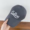 Sombrero de Mujer Corea del Sur Letra Bordada Ala Ancha Copa Suave Gorra de Béisbol Americano Vintage Cabeza Grande Cara Pequeña Gorra de Hombre